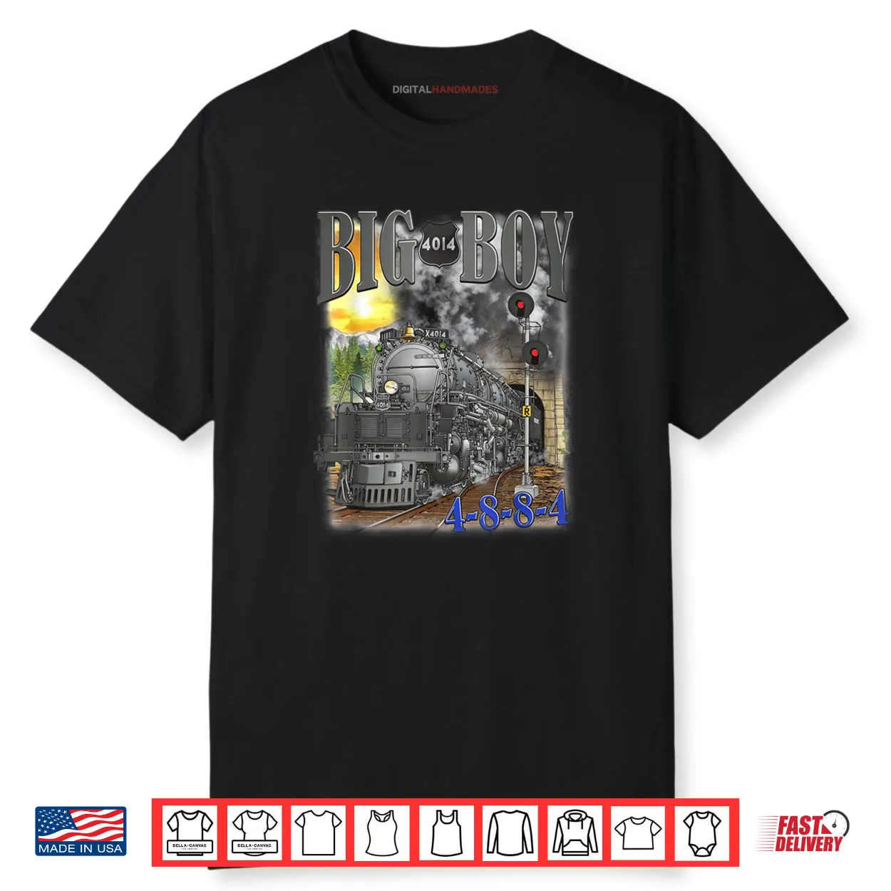 Big Boy 4014 Steam Locomotive Vintage Railroad Train Engine Shirt