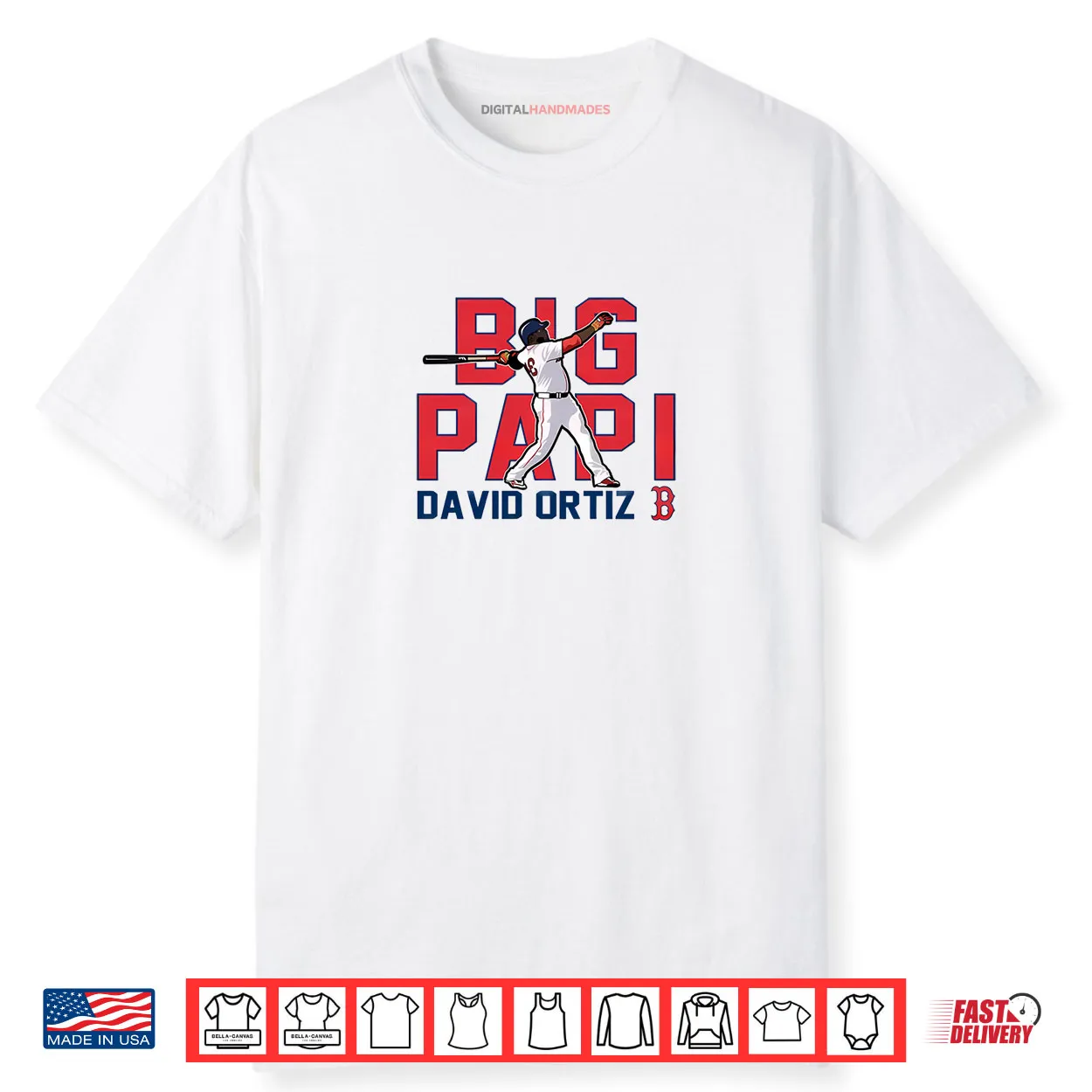 Big Papi David Ortiz Boston Red Sox Cooperstown Player Shirt