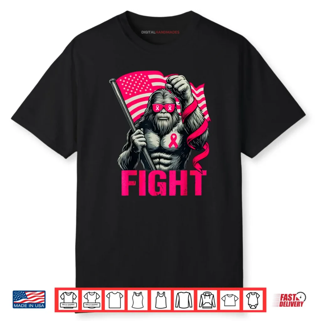 Bigfoot Pink Ribbon Fight Breast Cancer Awareness Shirt 1 Bigfoot Pink Ribbon Fight Breast Cancer Awareness Shirt