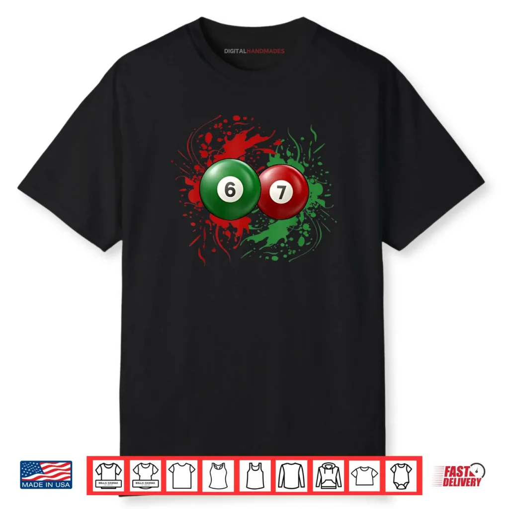 Billiard Balls for 6  Ball and 7 Ball Matching Shirt