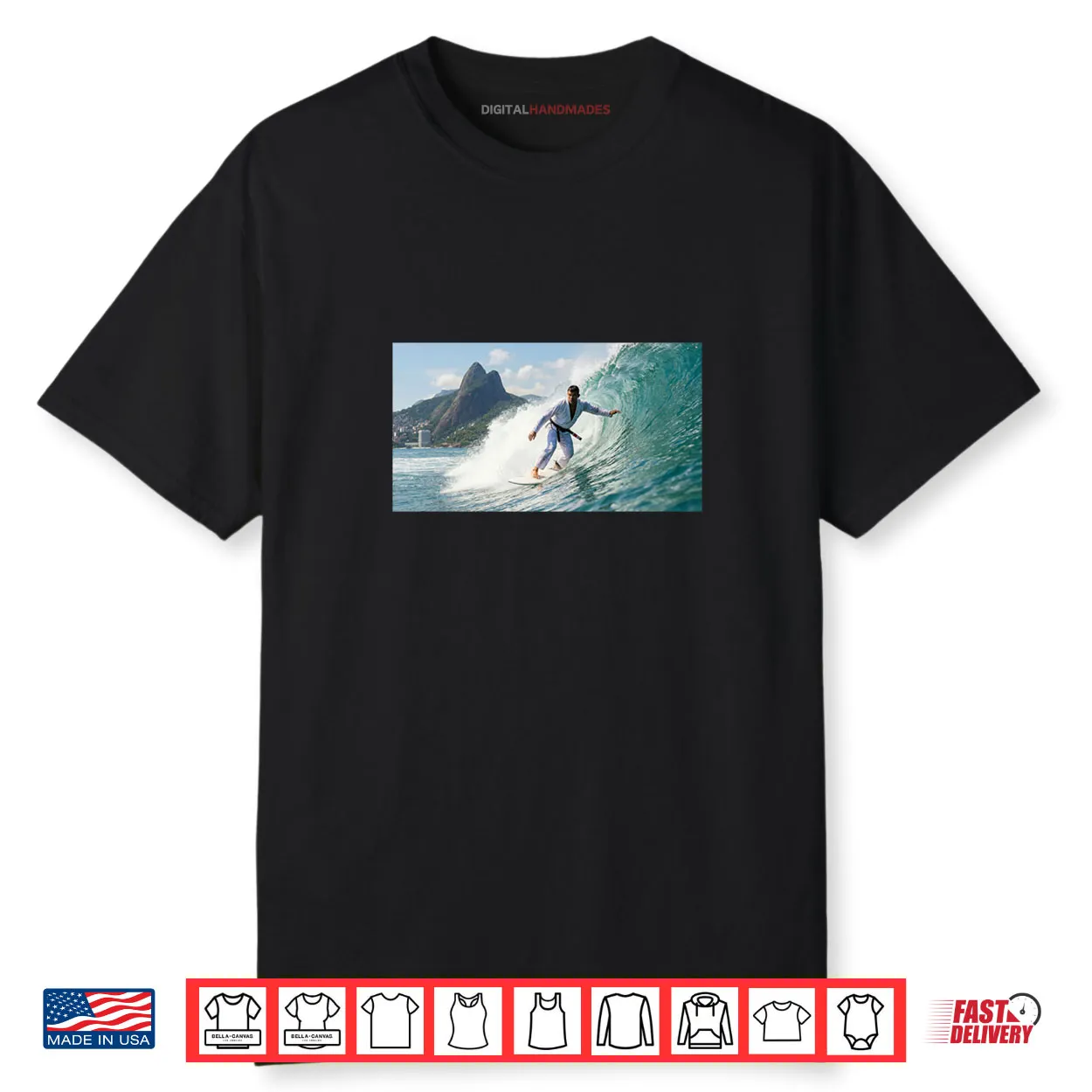 BJJ Surfer Riding The Wave Shirt