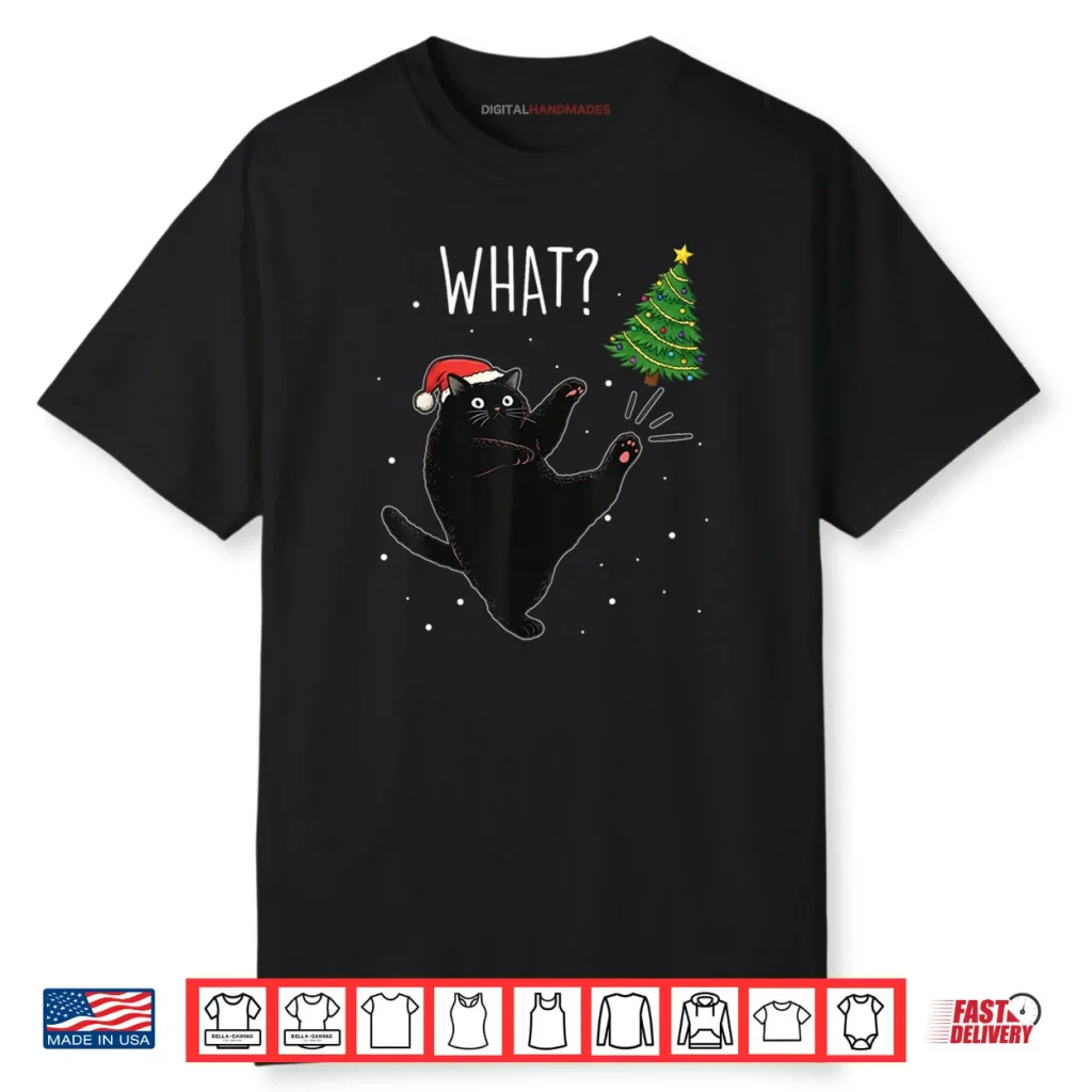 Black Cat What Christmas Tree Meme Xmas Shirt 1 Black Cat What Christmas Tree Meme Xmas Shirt