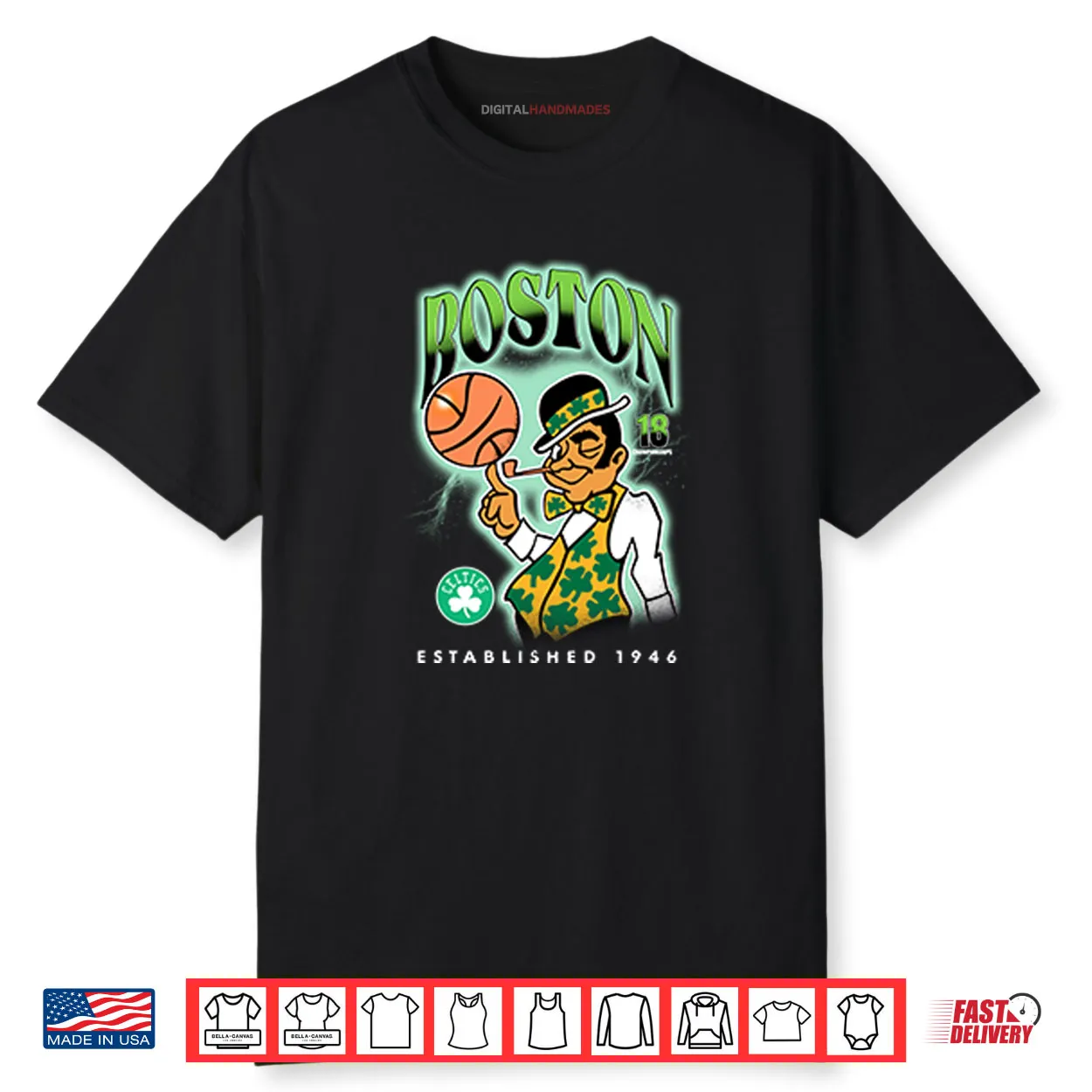 Boston Celtics Established 1946 18 Championships Shirt