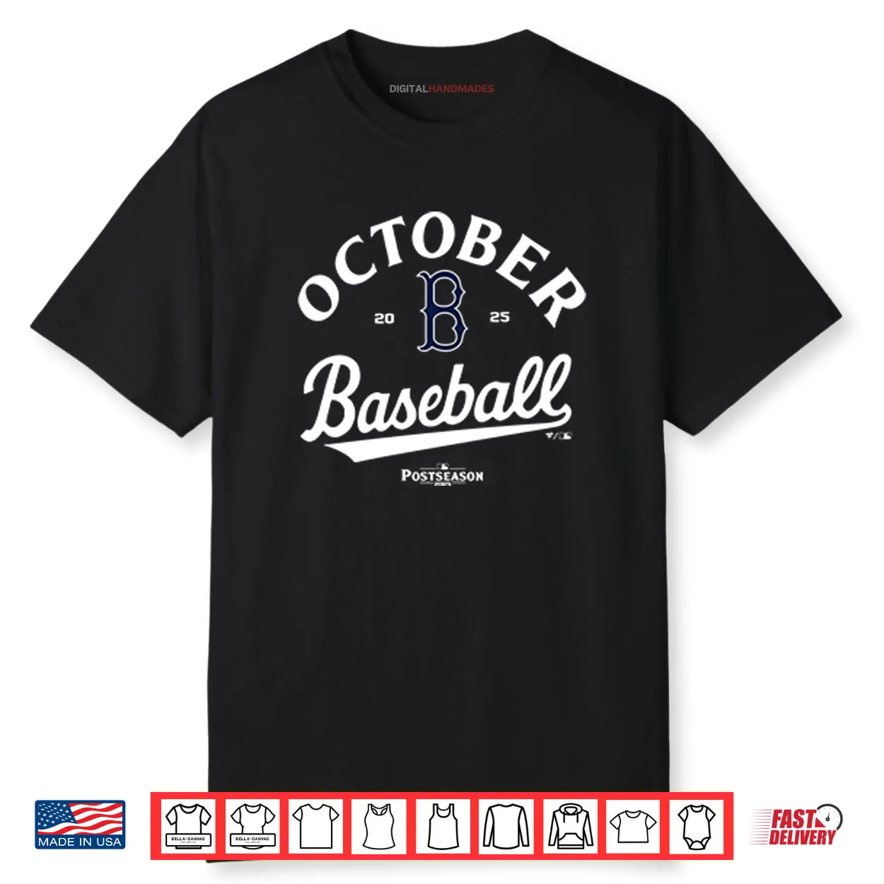 Boston Red Sox October Baseball Postseason 2025 Shirt