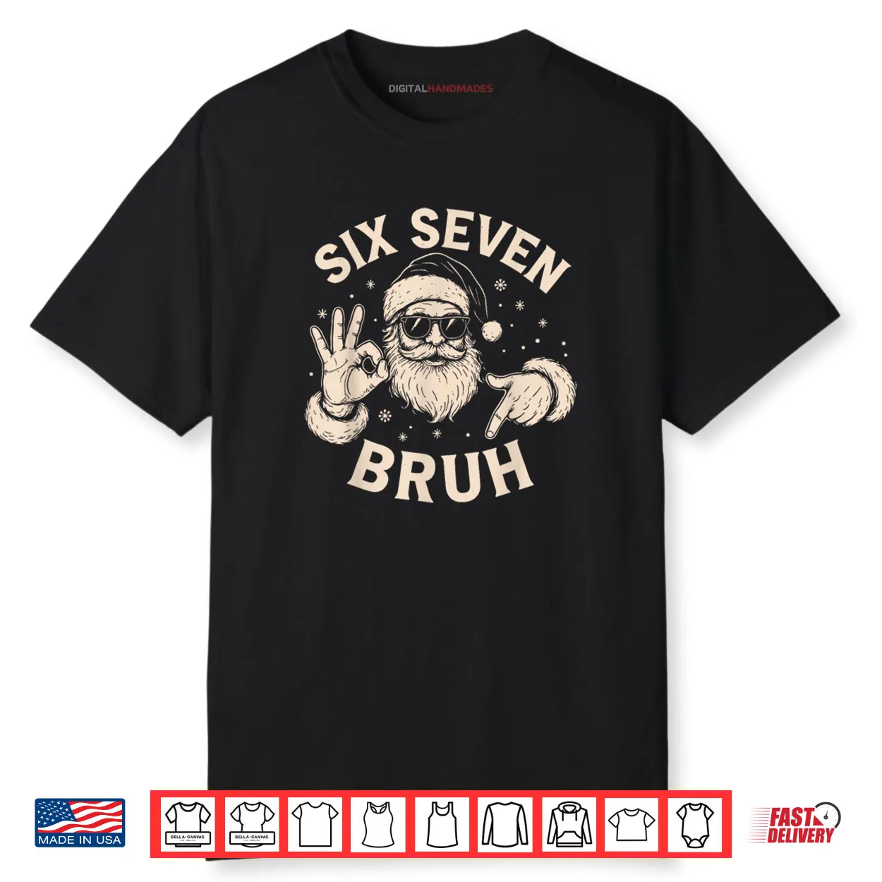 Bruh 67 Christmas Santa Six Seven 6 7 Boys Christmas Pajamas Shirt