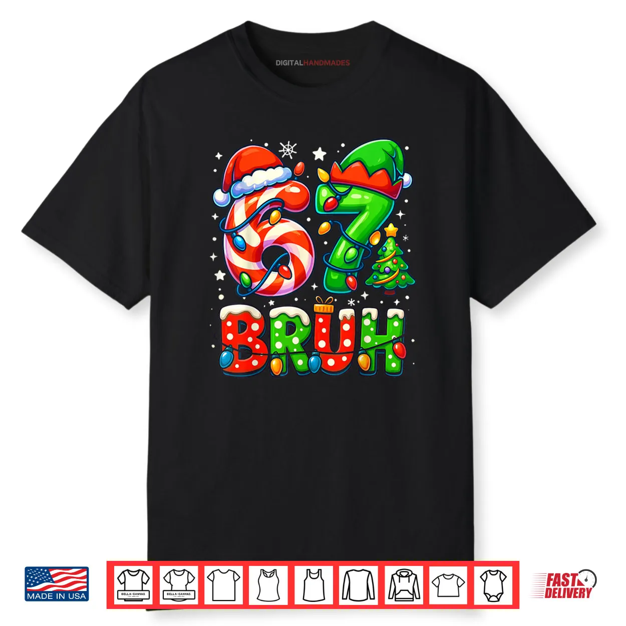 Bruh 67 Six Seven 6 7 Meme Christmas Shirt