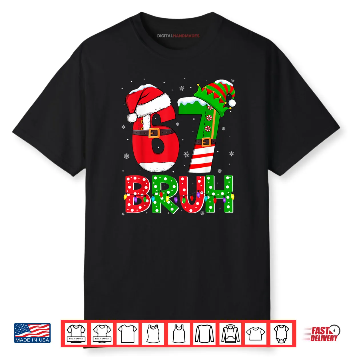 Bruh 67 Six Seven 6 7 Meme Funny Christmas Shirt