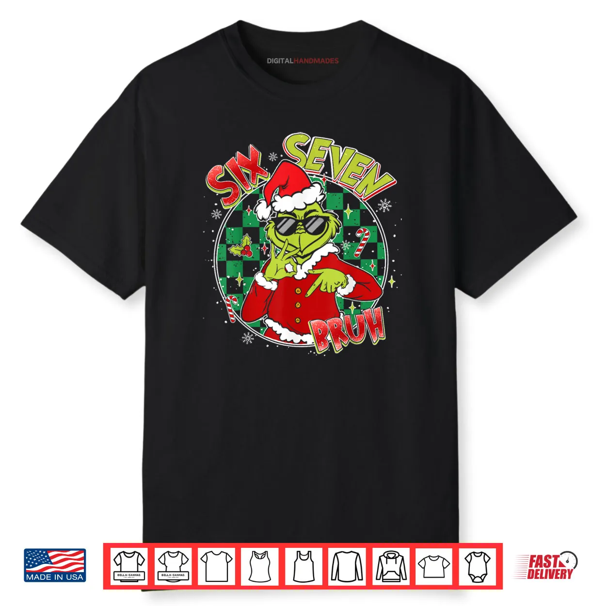 Bruh Six Seven 67 6 7 Elf Christmas Shirt