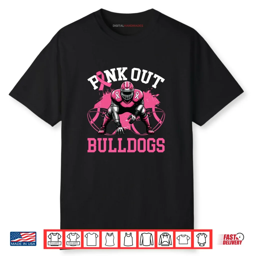 Bulldog Pink Out Football Tackle Breast Cancer Awareness Shirt 1 Bulldog Pink Out Football Tackle Breast Cancer Awareness Shirt