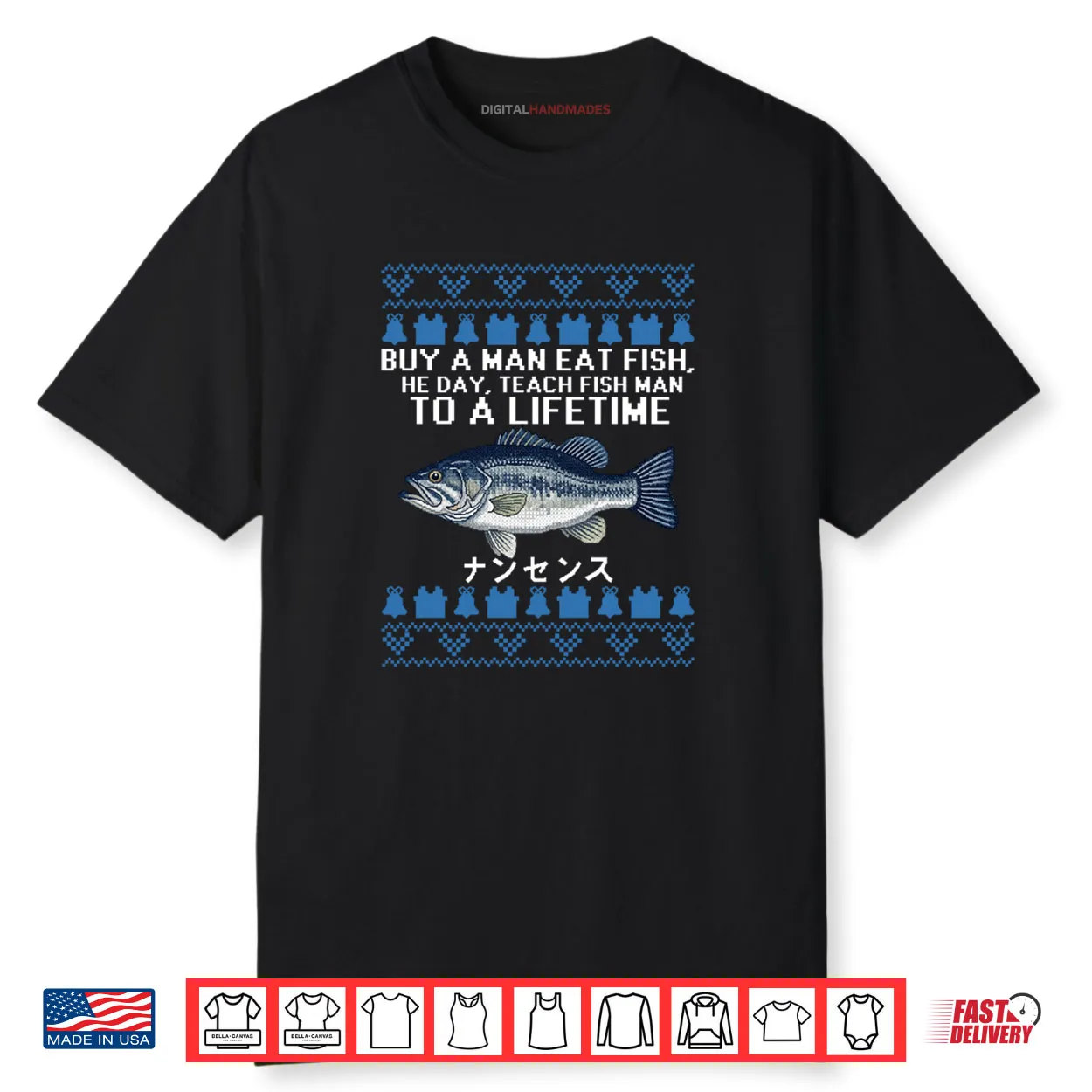 Buy a Man Eat Fish Funny Ugly Christmas Shirt