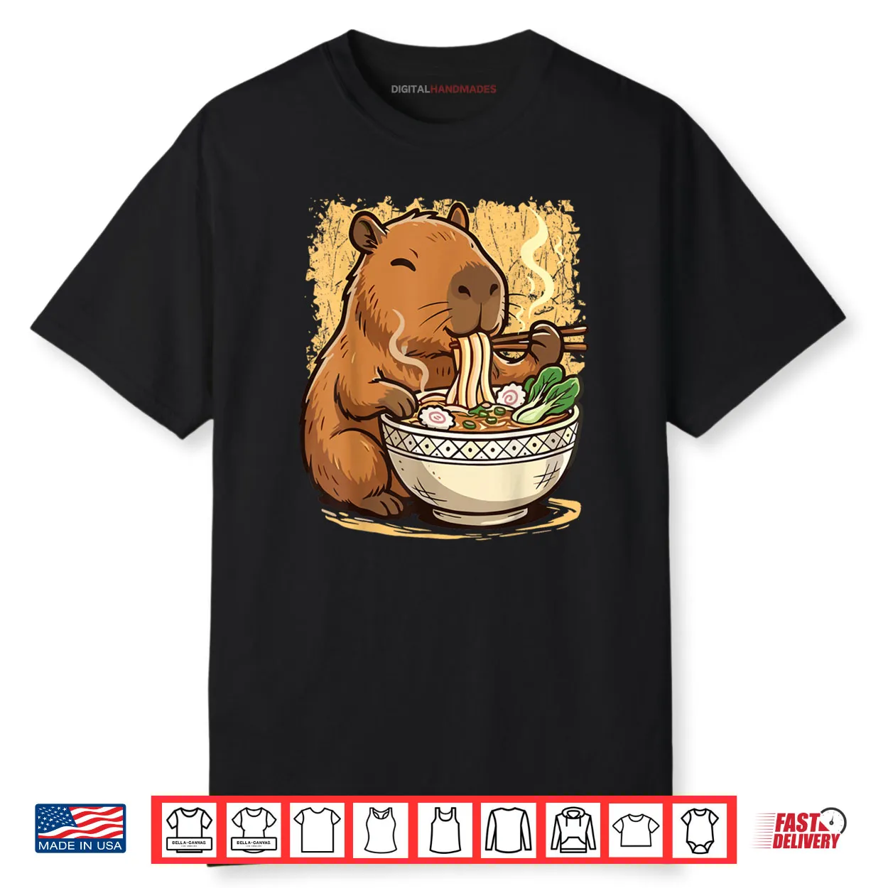 Capybara Eating Ramen Noodles Shirt