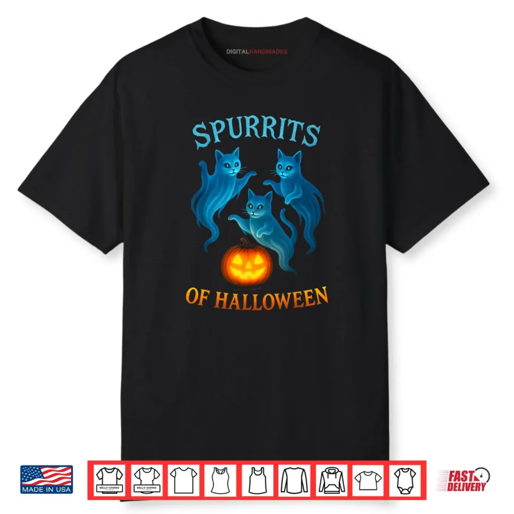 Cat Lovers Spurrits of Halloween Ghost Cats Shirt 1 Cat Lovers Spurrits of Halloween Ghost Cats Shirt