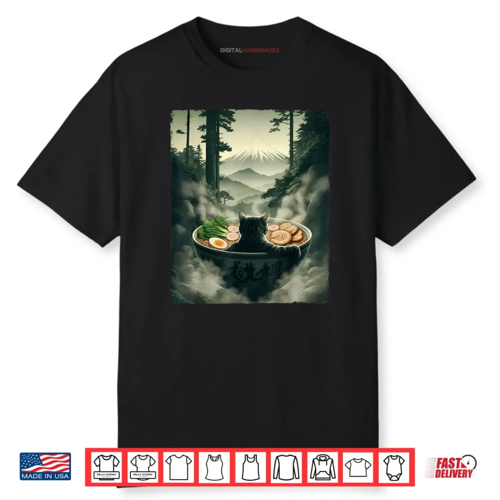 Cat Ramen Mount Fuji Zen Aesthetic Funny Japanese Shirt 1 Cat Ramen Mount Fuji Zen Aesthetic Funny Japanese Shirt