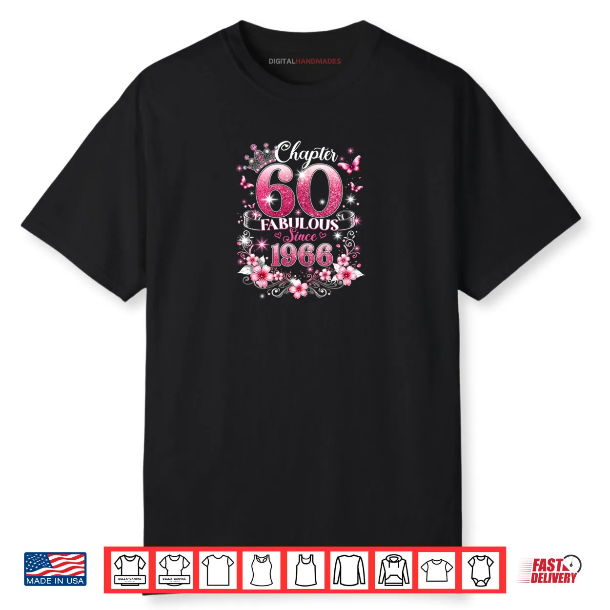 Chapter 60 Fabulous Since 1966 Floral 60th Birthday Shirt