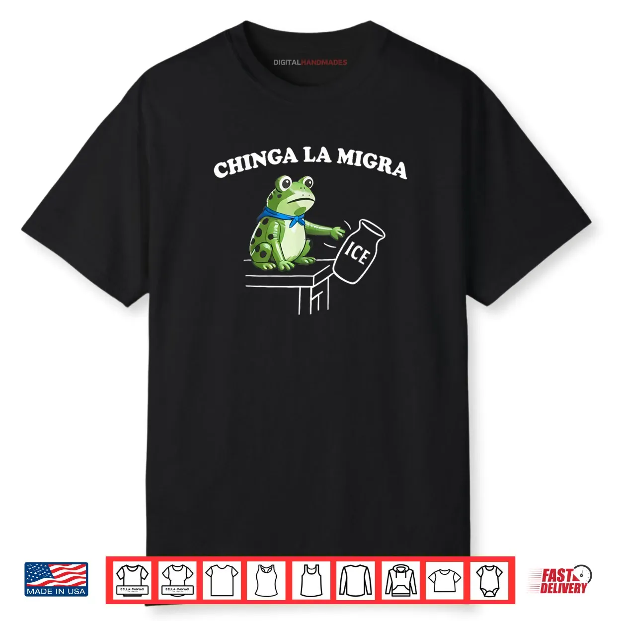 Chinga La Migra Pro Immigration Fascism Human Rights Frog Shirt