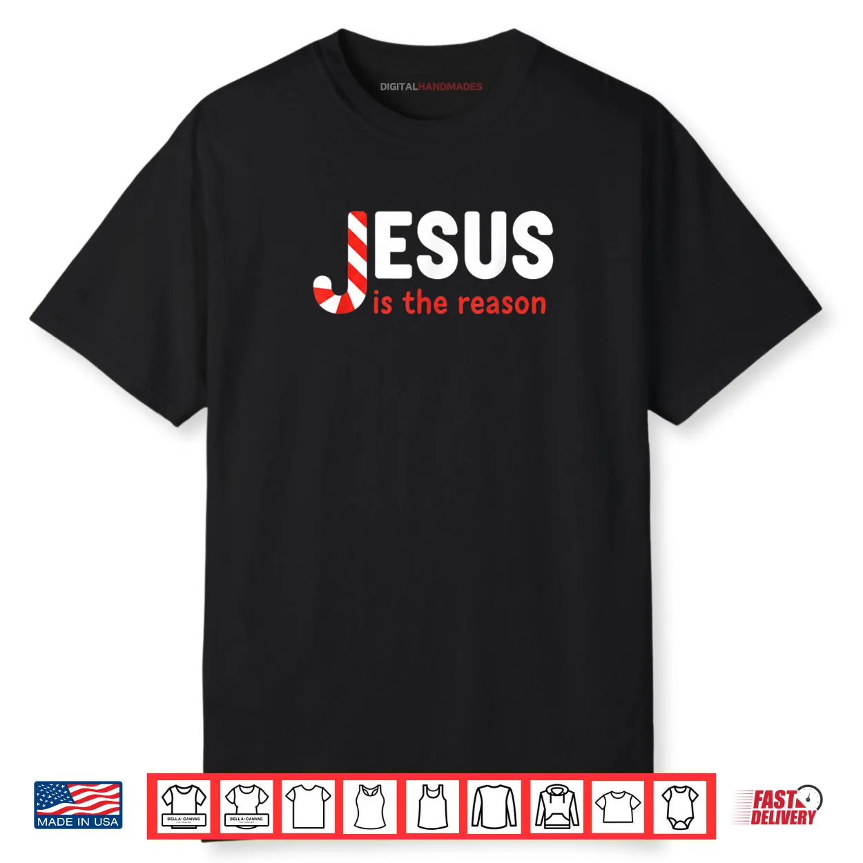 Christian Jesus is The Reason for The Season Christmas Candy Shirt