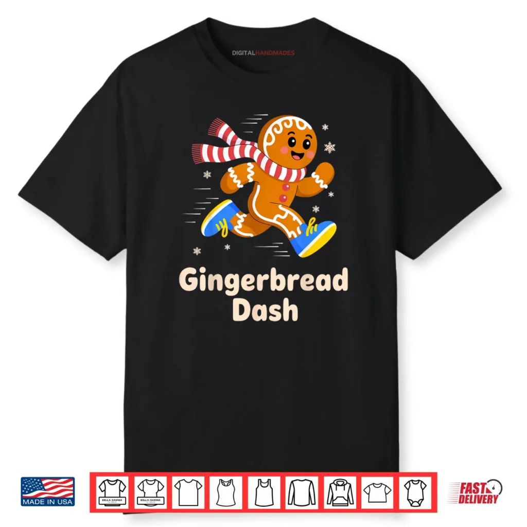 Christmas Gingerbread Dash Running Runner Xmas Marathon 5k Shirt 1 Christmas Gingerbread Dash Running Runner Xmas Marathon 5k Shirt