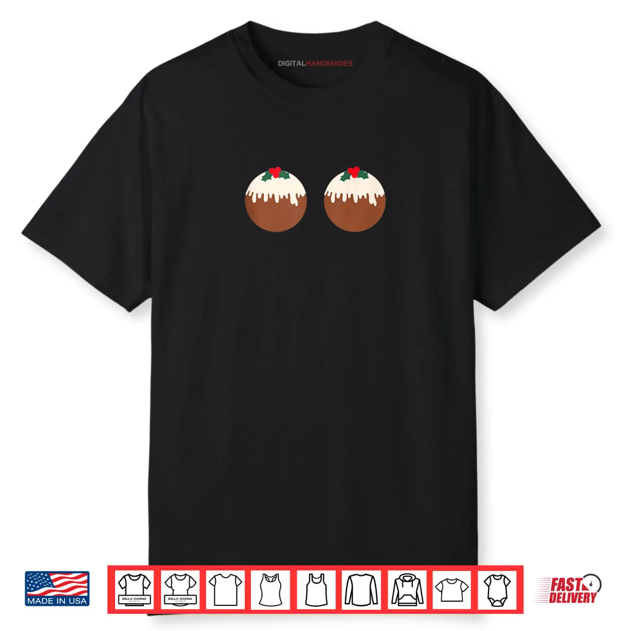Christmas Pudding Funny Womans Bra Costume Shirt
