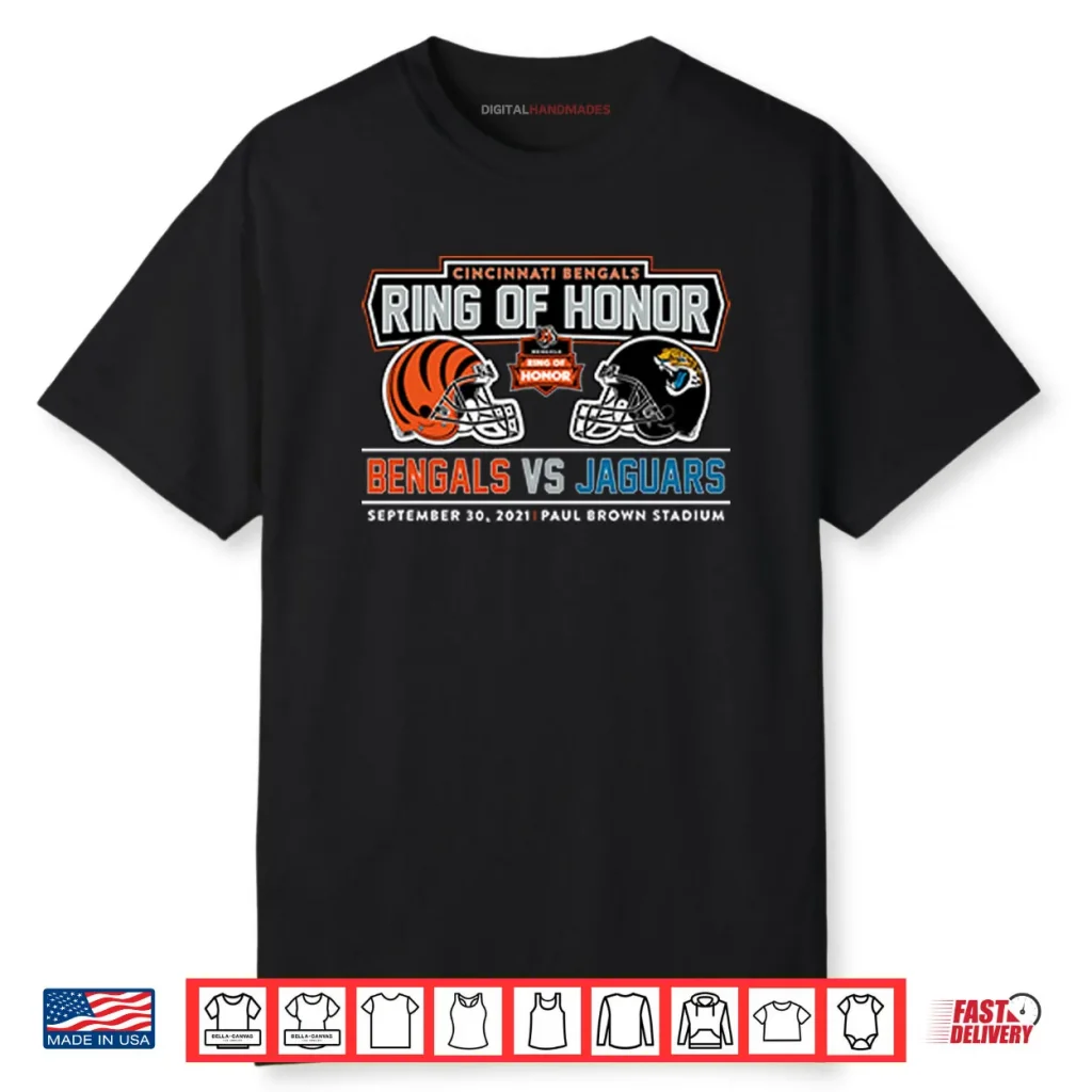 Cincinnati Bengals & Jacksonville Jaguars Ring Of Honor Paul Brown Stadium Shirt 1 Cincinnati Bengals & Jacksonville Jaguars Ring Of Honor Paul Brown Stadium Shirt