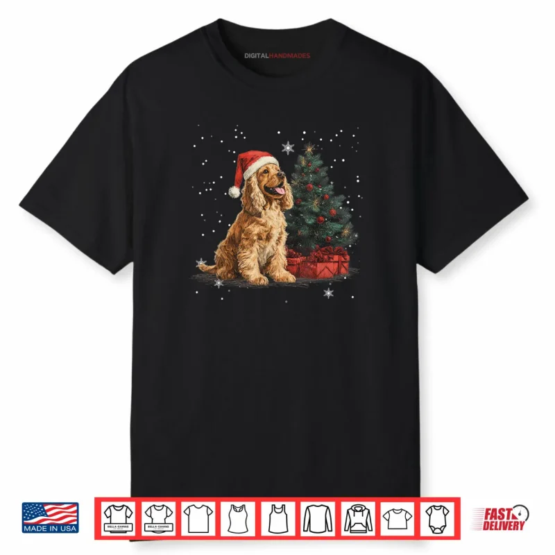 Cocker Spaniel Dog Christmas Tree Funny Shirt