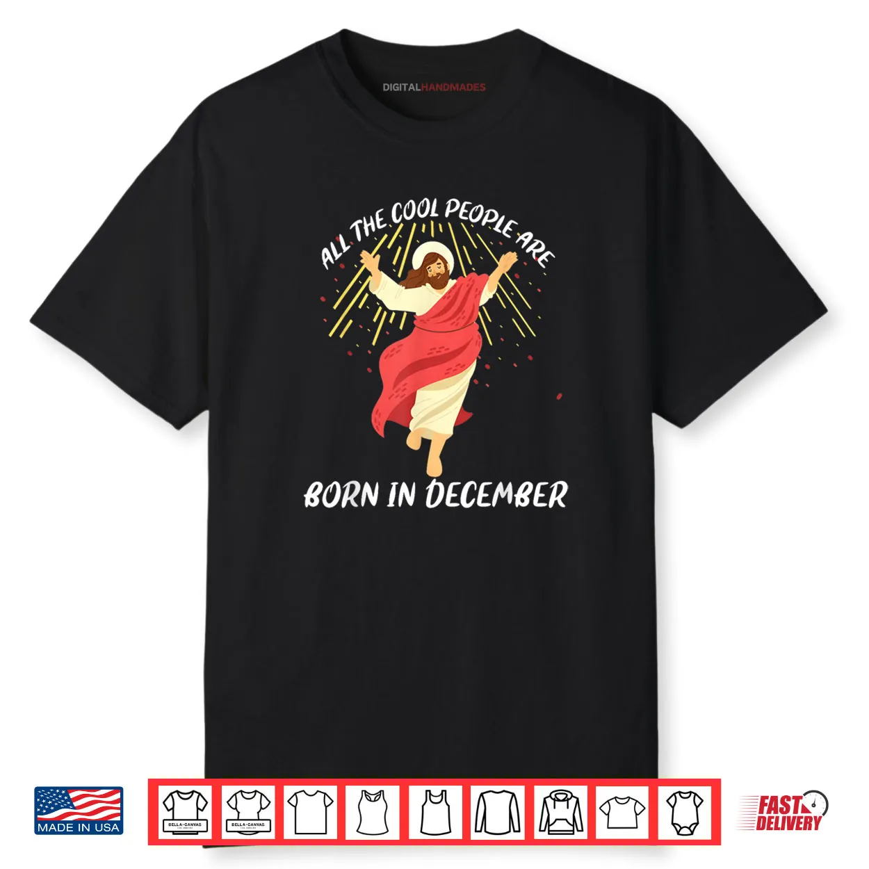 Cool People are Born in December Christian Jesus Christmas Shirt