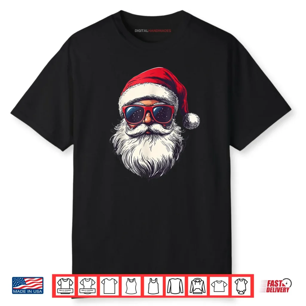 Cool Santa Claus Face Retro Sunglasses Christmas Shirt 1 Cool Santa Claus Face Retro Sunglasses Christmas Shirt