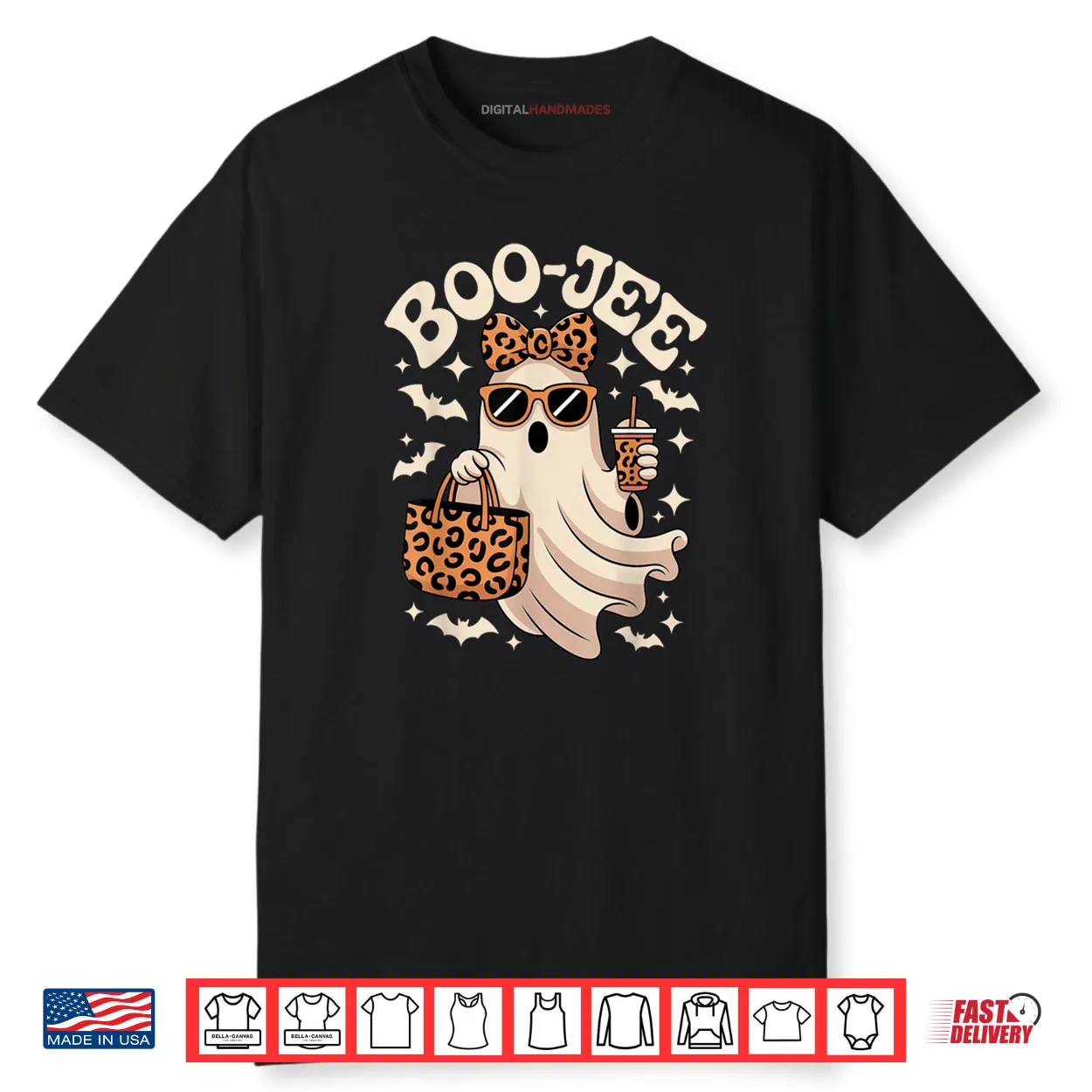 Coquette Leopard Boo JEE Halloween Boujee Ghost Shirt