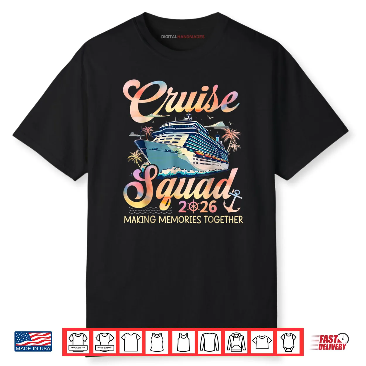 Cruise Squad 2026 Family Group Matching Summer Vacation Shirt