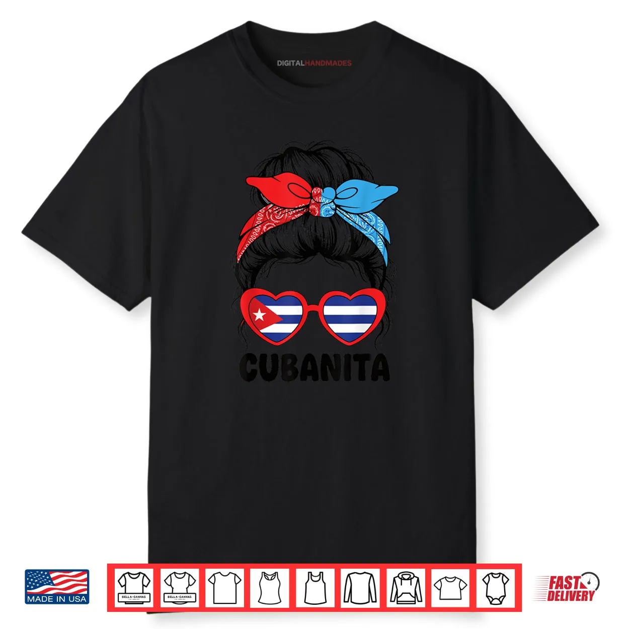 Cubanita Cuban Girl Latina Cuba Flag Shirt
