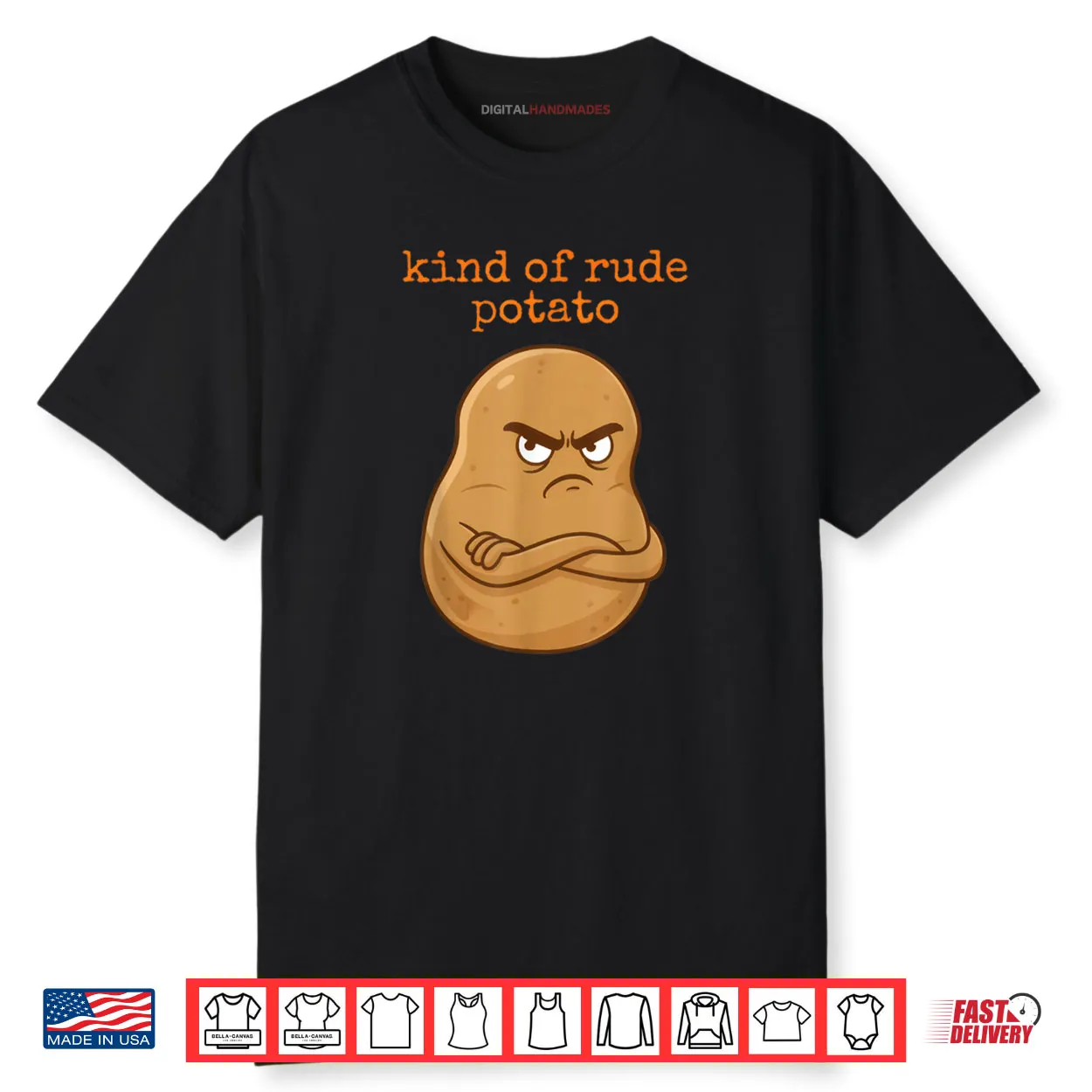 Cute Sweet Rude Potato and Kind of Rude Potato Shirt