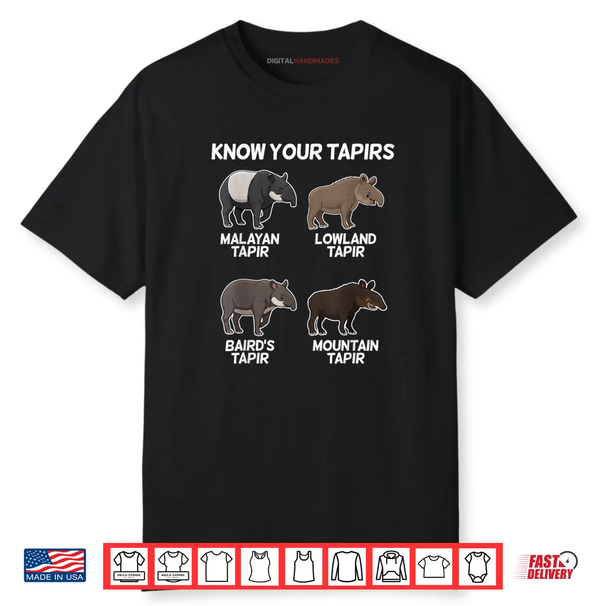 Cute Tapir Design Animal Tapir Lovers Shirt