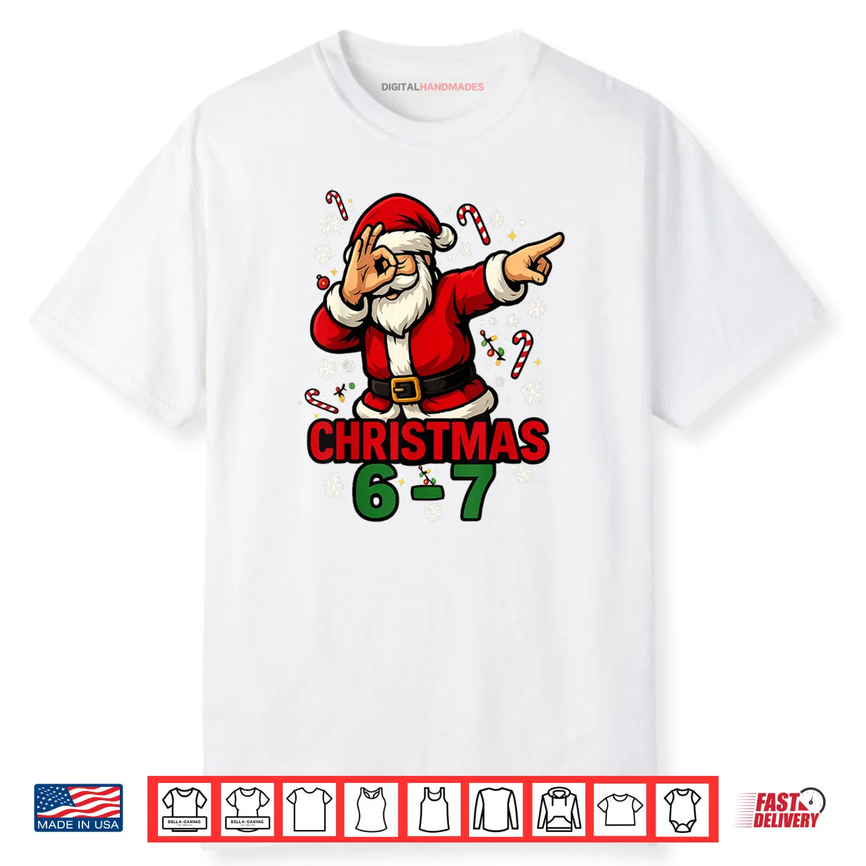 Dabbing Santa 6 7 Meme Christmas Shirt
