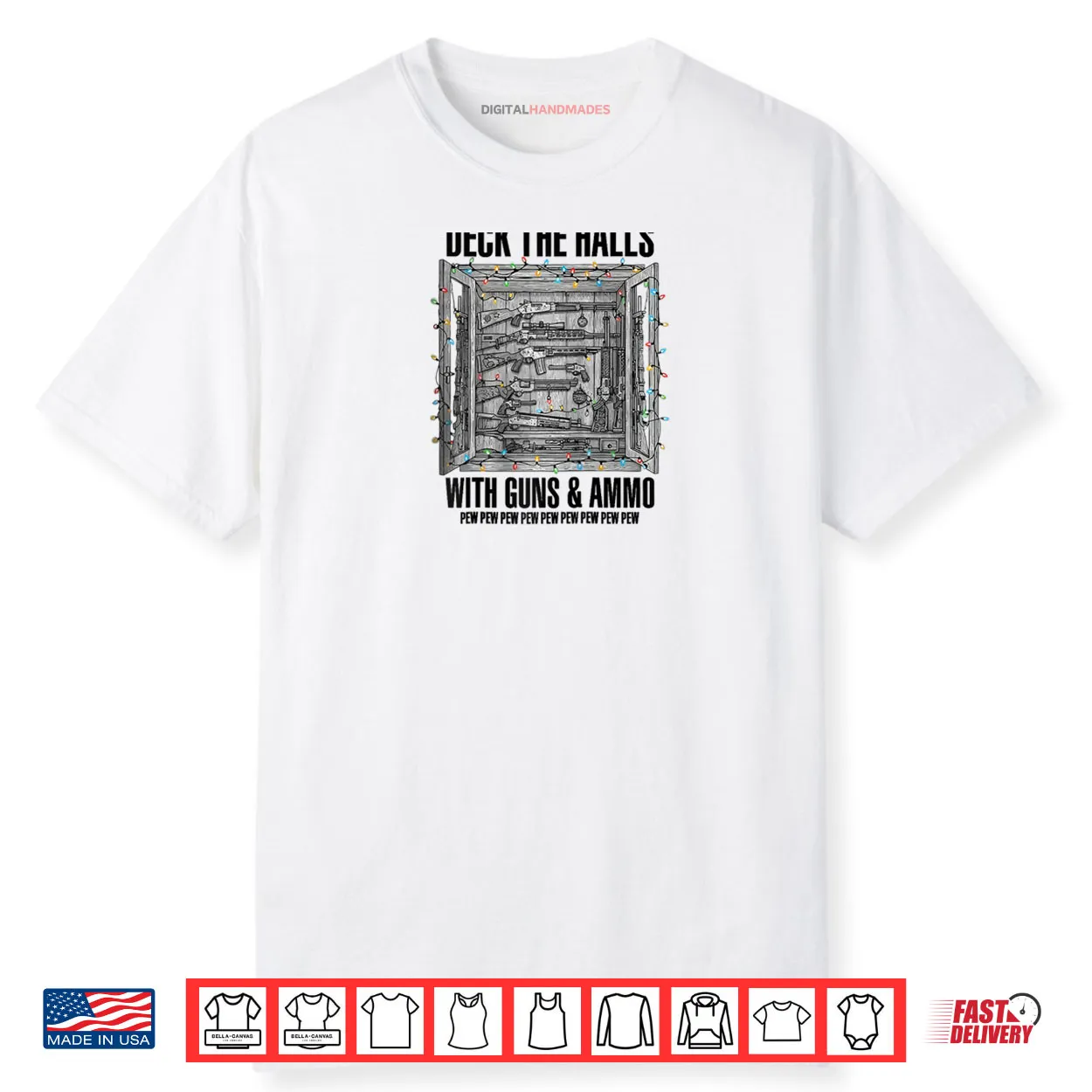 Deck The Halls with Guns & Ammo Raglan Shirt