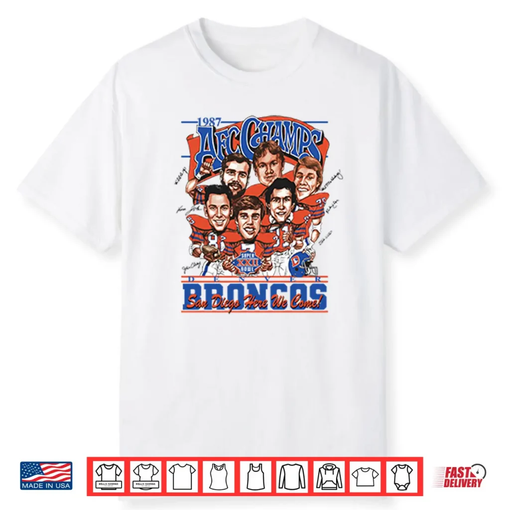 Denver Broncos AFC Champs 1987 Shirt 1 Denver Broncos AFC Champs 1987 Shirt