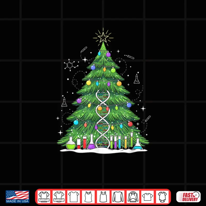 Science & Technology DNA Christmas Tree, Lab Chemistry Tree Shirt
