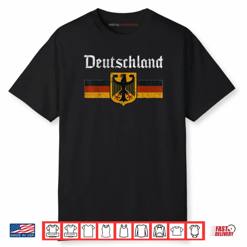 Deutschland Flag Eagle Vintage German Heritage Pride Shirt