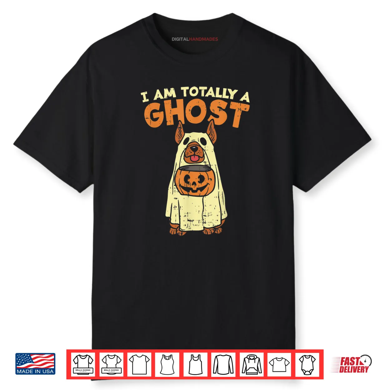 Dog Ghost Costume Shirt Halloween Pumpkin German Shepherd Shirt