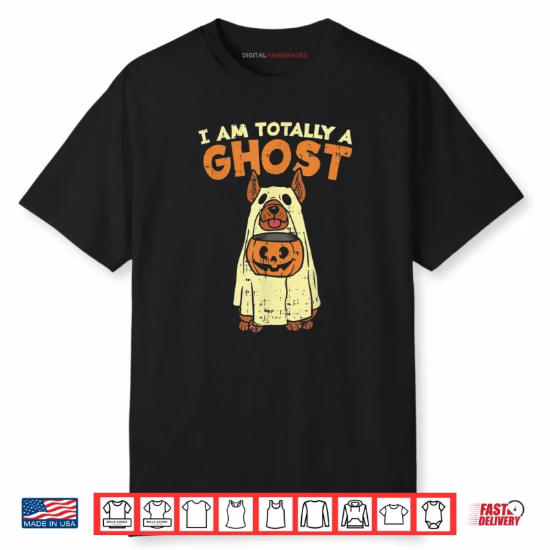 Dog Ghost Costume Shirt Halloween Pumpkin German Shepherd Shirt