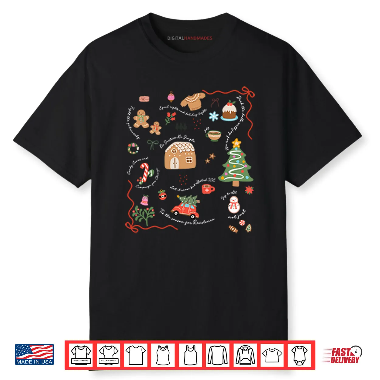 Doodle Liberal Values Holiday Subtle Anti Trump Christmas Shirt