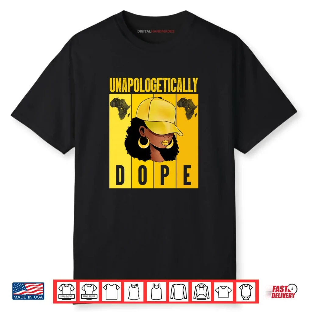 Dope African American Afro Queen Sassy Black Woman with Cap Shirt 1 Dope African American Afro Queen Sassy Black Woman with Cap Shirt