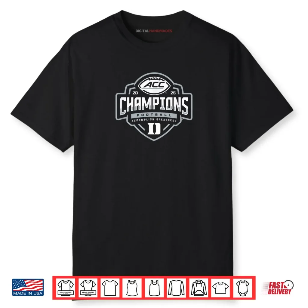 Duke Blue Devils Acc Champs 2025 Football Locker Room Shirt 1 Duke Blue Devils Acc Champs 2025 Football Locker Room Shirt