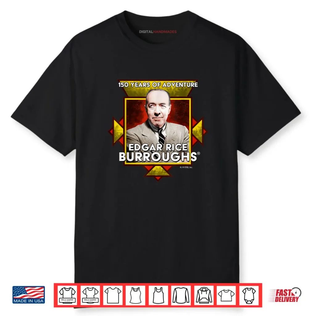 Edgar Rice Burroughs 150 Years of Adventure Shirt 1 Edgar Rice Burroughs 150 Years of Adventure Shirt