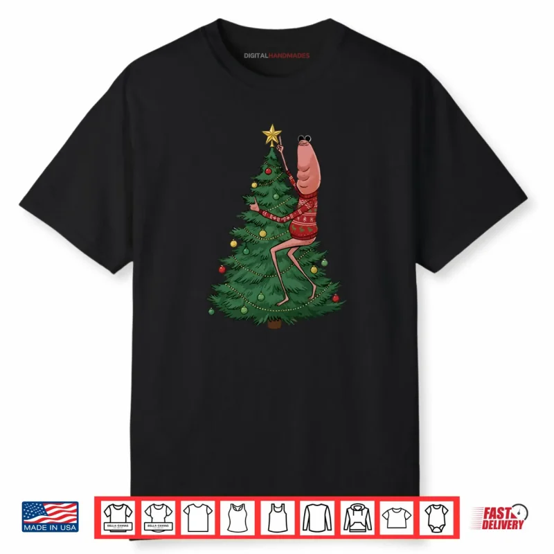 Embroidered Marcus The Worm Christmas Meme Shirt