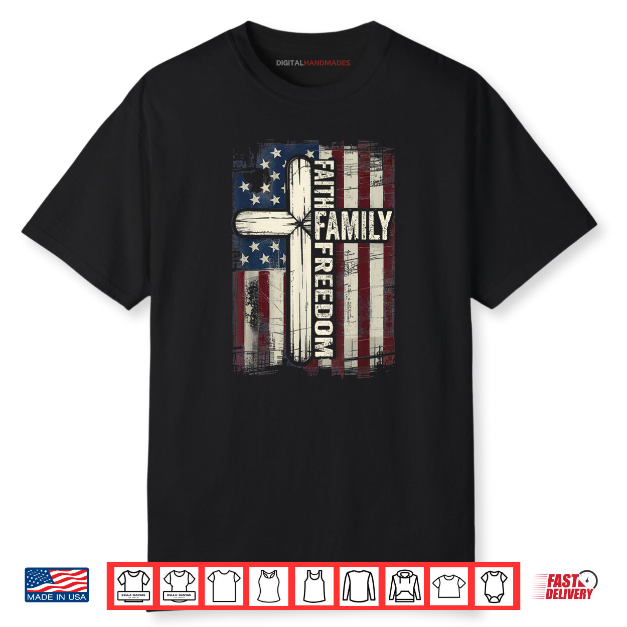 Faith Family Freedom USA Flag Shirt