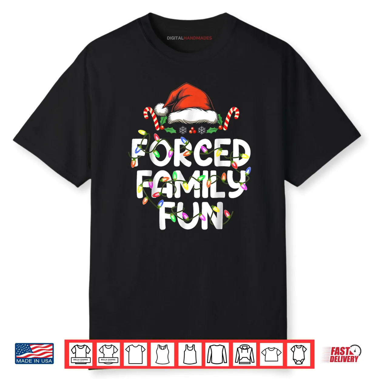 Forced Family Fun Christmas Pajamas Funny Shirt