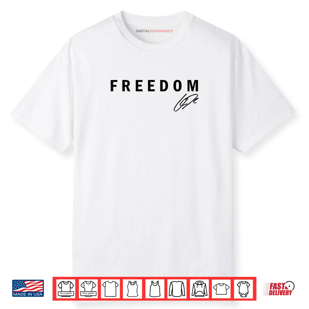 Freedom C.K Shirt Simple Bold Typography Shirt