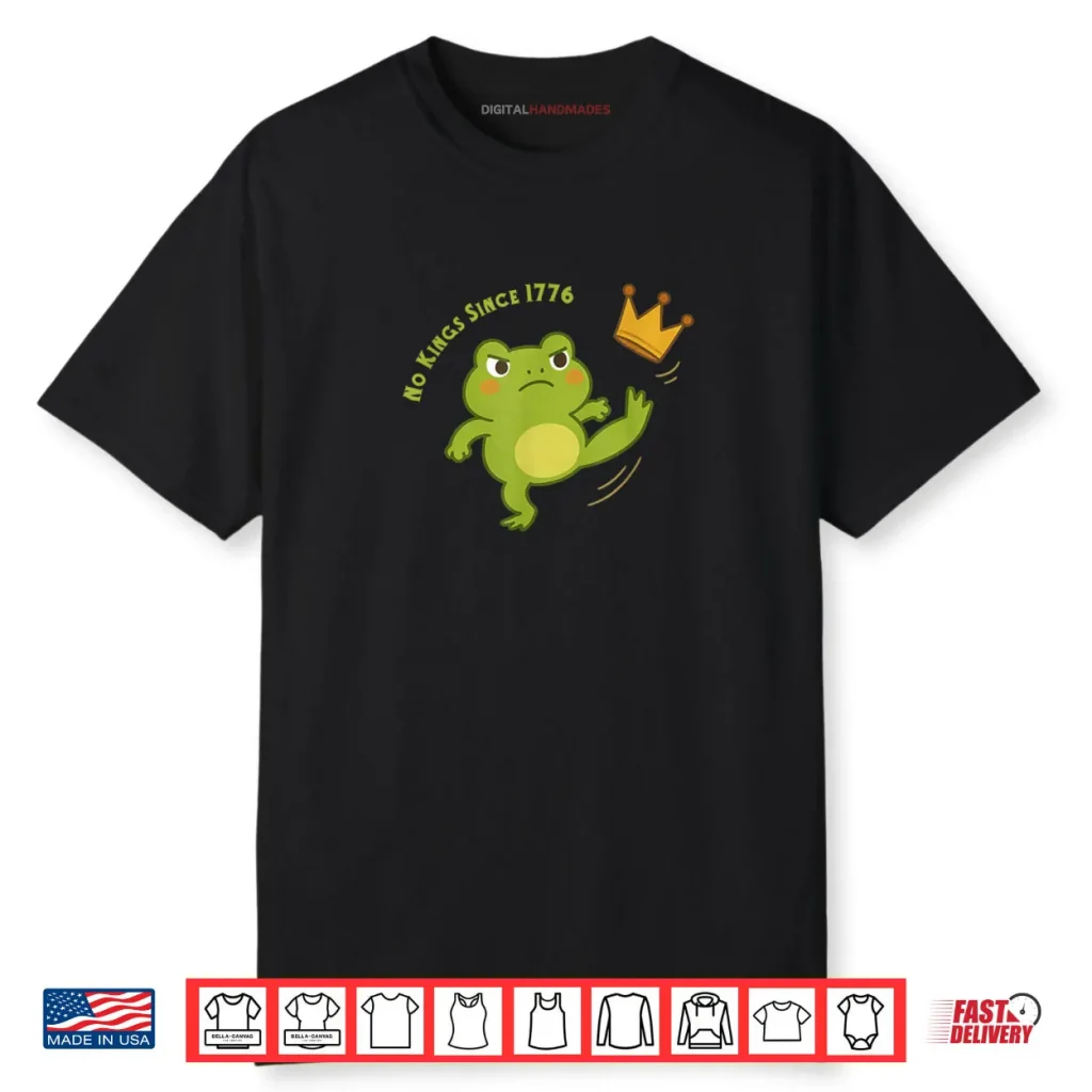 Frog Protest No Kings in America Shirt 1 Frog Protest No Kings in America Shirt