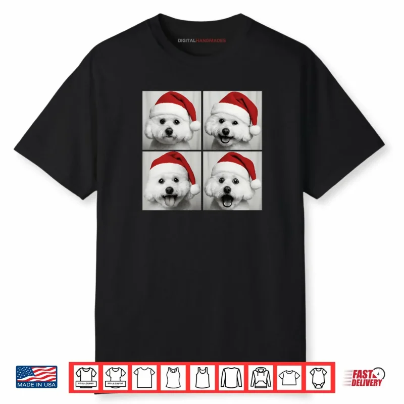 Funny Christmas Bichon Frise Santa Dog Lover Photo Booth Shirt