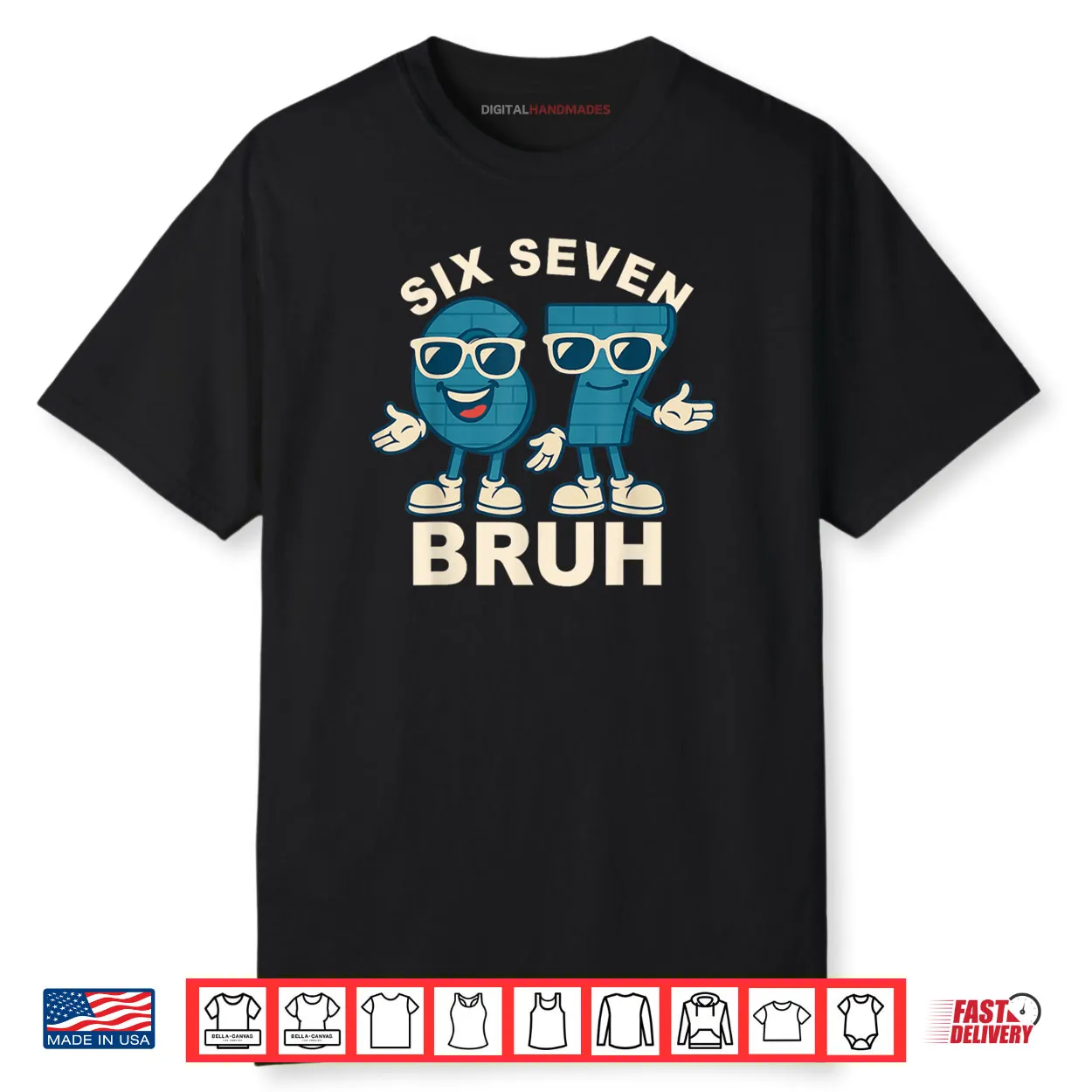 Funny Six Seven Bruh Meme Gift Shirt