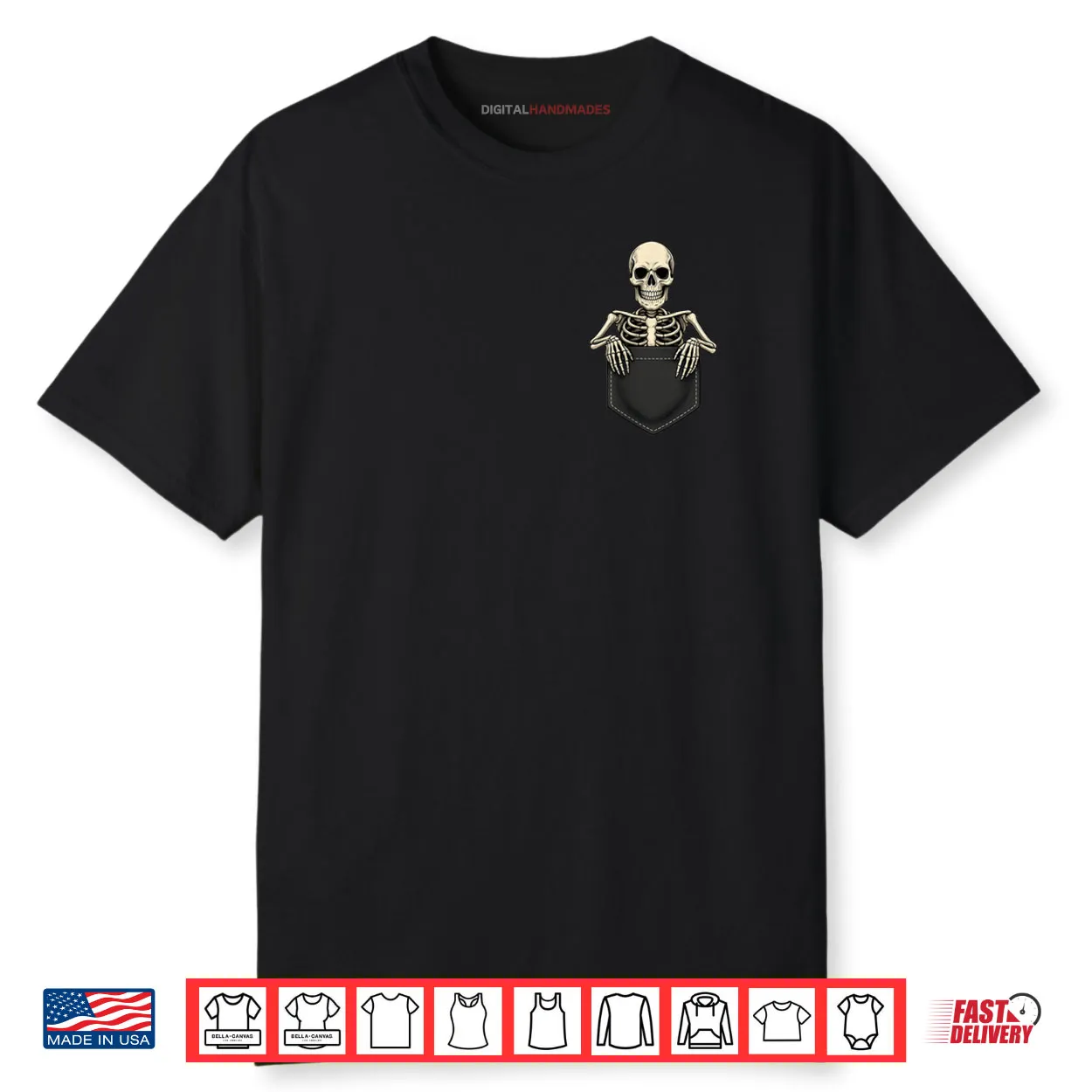 Funny Skeleton in The Pocket Halloween Shirt